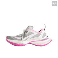 Low Top Sneakers, White Pink Colorway, Lace Up Design, Casual Gift for Sneaker Fans