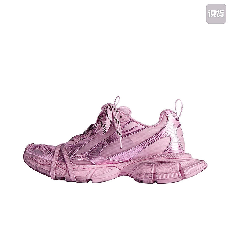 Low Top Sneakers, Pink Colorway, Lace Up Design, Casual Gift for Sneaker Fans