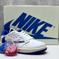 Low Top Sneakers, White Blue Colorway, Reverse Hook Design, Lace Up Design, Casual Gift for Sneaker Fans