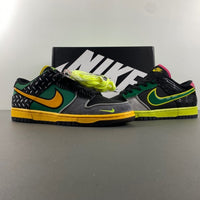 Low Top Sneakers, Black Red Green Pink Colorway, Mismatched Colorway, Lace Up Design, Casual Gift for Sneaker Fans