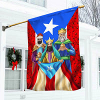 Los Tres Reyes Magos Yard Flag, Three Kings Puerto Rico Flag Garden Flag, Puerto Rican Christmas Outdoor Flag, Double-Sided Lawn Decor