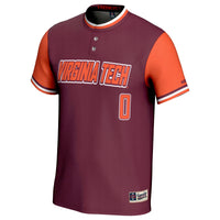 #0 Virginia Tech Hokies Softball Fashion Jersey - Maroon