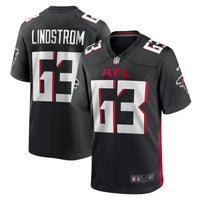 Atlanta Falcons Chris Lindstrom Black Team Game Jersey