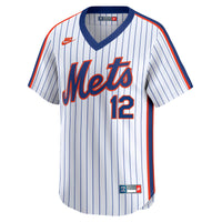 New York Mets Francisco Lindor White Throwback Cooperstown Collection Limited Jersey