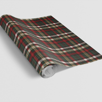 Festive Plaid Gift Wrap, Evergreen Tartan Wrapping Paper, Red Green Plaid Wrapping Paper, Rustic Christmas Gift Wrap, Holiday Paper Roll