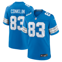 Detroit Lions Tyler Conklin Blue Team Game Jersey