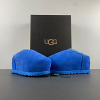 Slides, Blue Colorway, Slip On Design, Wool Detail, Casual Gift for Shoe Lovers