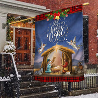 O Holy Night Christmas Yard Flag, Nativity Scene Garden Flag, Double-Sided Religious Holiday Outdoor Banner, Christian Xmas Lawn Flag