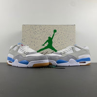 Low Top Sneakers, White Gray Colorway, Lace Up Design, Casual Gift for Sneaker Fans