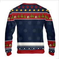 Cat Dad Holiday Crewneck, A Man and His Cat Ugly Christmas Sweater, Humorous Pet Lover Ugly Sweater, Adorable Kitty Winter Present for Him