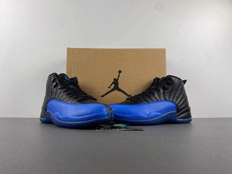 Low Top Sneakers, Royal Blue Black Colorway, Leather Footwear, Lace Up Design, Casual Gift for Sneaker Fans