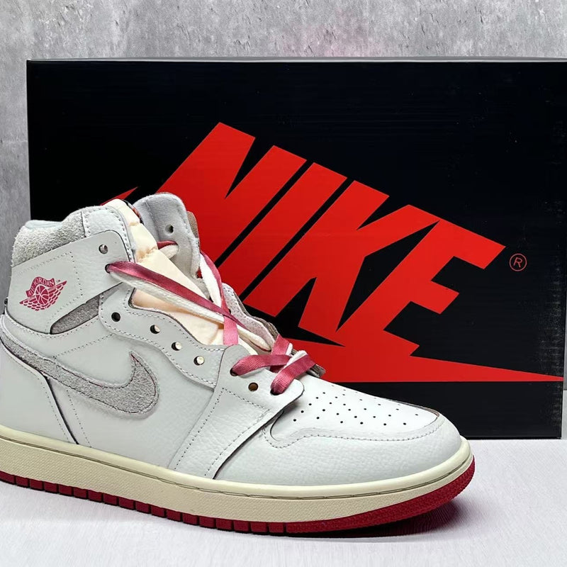 High Top Sneakers, Red Colorway, Lace Up Design, Casual Gift for Sneaker Fans