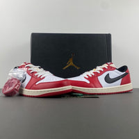 Low Top Sneakers, White Black Red Colorway, Lace Up Design, Casual Gift for Sneaker Fans