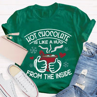 Comfy Winter Holiday Quote T-Shirt, Hot Chocolate Christmas Shirt, Adorable Hot Cocoa Season Tee, Retro Christmas Graphic Shirt, Unisex Xmas Present