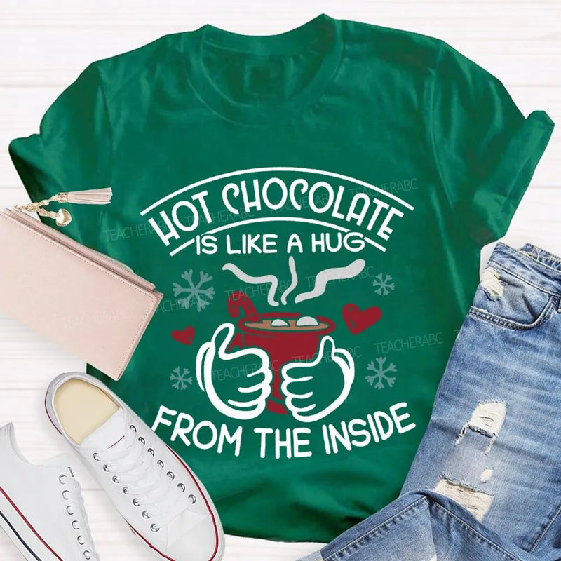 Comfy Winter Holiday Quote T-Shirt, Hot Chocolate Christmas Shirt, Adorable Hot Cocoa Season Tee, Retro Christmas Graphic Shirt, Unisex Xmas Present