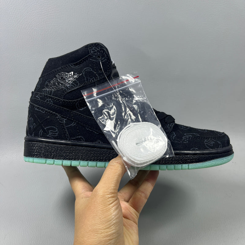 High Top Sneakers, Black Colorway, Lace Up Design, Casual Gift for Sneaker Fans