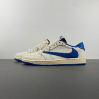 Low Top Shoes, Blue White Colorway, Reverse Hook Design, Lace Up Design, Casual Gift for Shoe Lovers