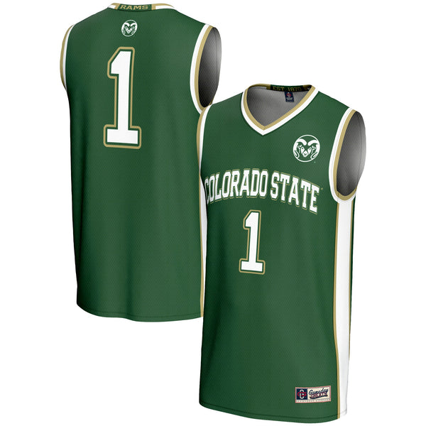 #1 Colorado State Rams Lightweight Basketball Jersey - Green