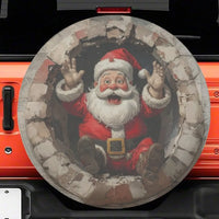 Humorous Santa Claus Tire Cover, Santa Chimney Spare Tire Cover, Christmas Holiday Spare Tire Cover, Festive Xmas Car Decor, Winter Auto Present