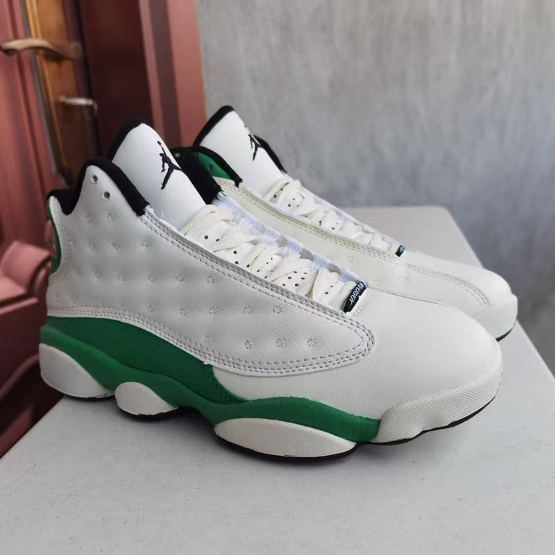 Mid Top Sneakers, White Green Colorway, Lace Up Design, Casual Gift for Sneaker Fans