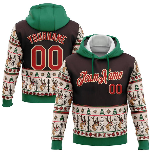 Personalized Team Name and Number Holiday Sweatshirt, Custom Sports Christmas Pullover Hoodie, Custom Game Day Hoodie, Xmas F