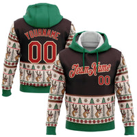 Personalized Team Name and Number Holiday Sweatshirt, Custom Sports Christmas Pullover Hoodie, Custom Game Day Hoodie, Xmas Fan Present