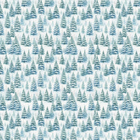 Watercolor Snowfall Gift Wrap, Winter Pine Tree Wrapping Paper, Christmas Pine Tree Gift Wrapping Paper, Holiday Season Present Paper