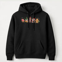 Santa Nice List Hooded Sweatshirt, Christmas Book Lover Hoodie, Gingerbread Candy Cane Hoodie, Bookish Holiday Present