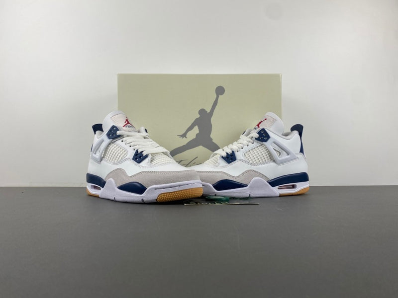 Low Top Sneakers, Blue White Gray Navy Colorway, Leather Footwear, Lace Up Design, Casual Gift for Sneaker Fans