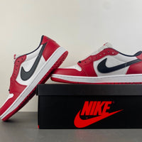 Low Top Sneakers, White Red Black Colorway, Lace Up Design, Casual Gift for Sneaker Fans