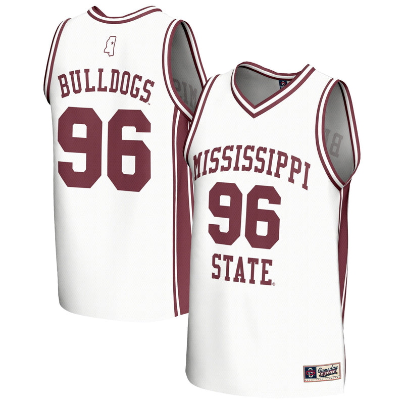 Mississippi State Bulldogs Lightweight Collegiate Basketball Fashion Jersey - White