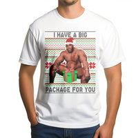 Humorous Meme Ugly Christmas Shirt, Barry Big Package Christmas Shirt, Holiday Gag Graphic Tee, Humor Secret Santa Top, Adult Christmas Shirt
