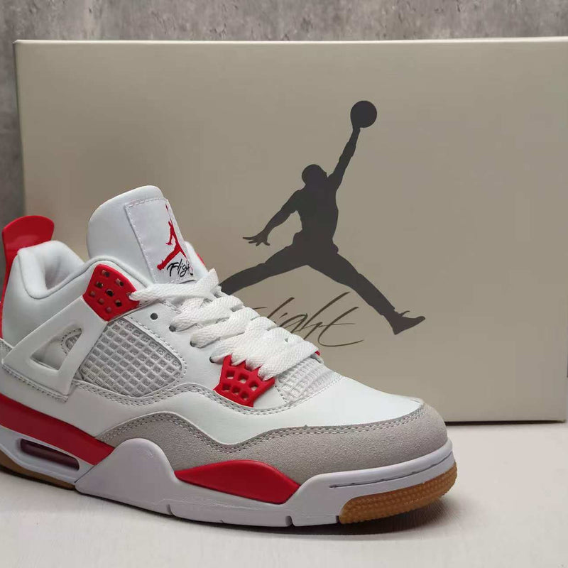 Mid Top Sneakers, Red Colorway, Lace Up Design, Casual Gift for Sneaker Fans