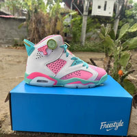 High Top Sneakers, White Pink Green Colorway, Lace Up Design, Casual Gift for Sneaker Fans