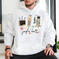 Jingle Bells Medical Monitor Hoodie, Nurse Christmas Hoodie, Holiday Nurse Sweatshirt, Humorous CNA RN Christmas Pullover, Nurse Xmas Present