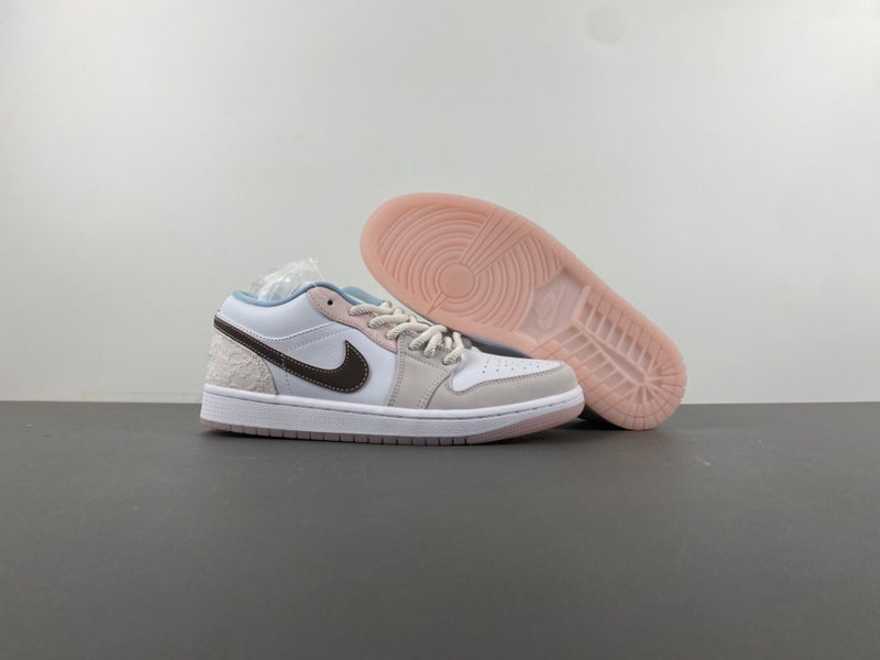 Low Top Sneakers, Off White Pink Gray Colorway, Lace Up Design, Casual Gift for Sneaker Fans