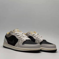 Low Top Sneakers, Black Gray Colorway, Lace Up Design, Casual Gift for Sneaker Fans