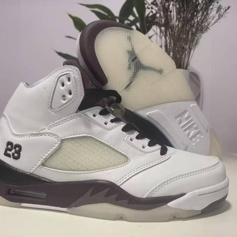 High Top Sneakers, White Gray Colorway, Lace Up Design, Casual Gift for Sneaker Fans