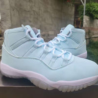 High Top Sneakers, Blue White Colorway, Lace Up Design, Casual Gift for Sneaker Fans