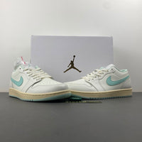 Low Top Sneakers, White Green Colorway, Lace Up Design, Casual Gift for Sneaker Fans
