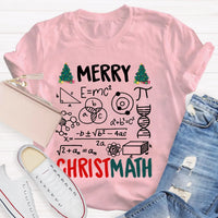 Humorous Christmas Math Pun Tee, Merry Christmath Math Teacher T-Shirt, Holiday Math Teacher Shirt, Adorable Xmas Math Graphic Tee, Teacher Present