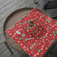 Christmas Candy Cane Gift Wrap, Candy Cane Snowflake Wrapping Paper, Winter Snowflake Wrapping Paper, Holiday Present Wrap Paper Roll