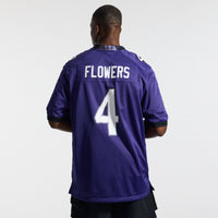 Baltimore Ravens Zay Flowers Purple Team Game Jersey