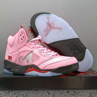 High Top Sneakers, Pink Colorway, Lace Up Design, Casual Gift for Sneaker Fans