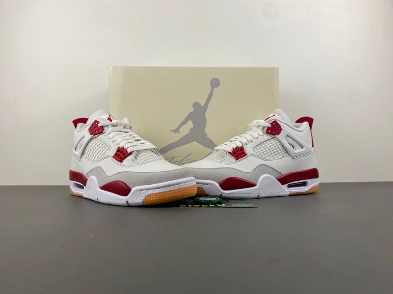 Low Top Sneakers, White Red Gray Colorway, Suede Footwear, Lace Up Design, Casual Gift for Sneaker Fans