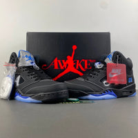 Low Top Sneakers, Blue Black Colorway, Leather Footwear, Lace Up Design, Casual Gift for Sneaker Fans