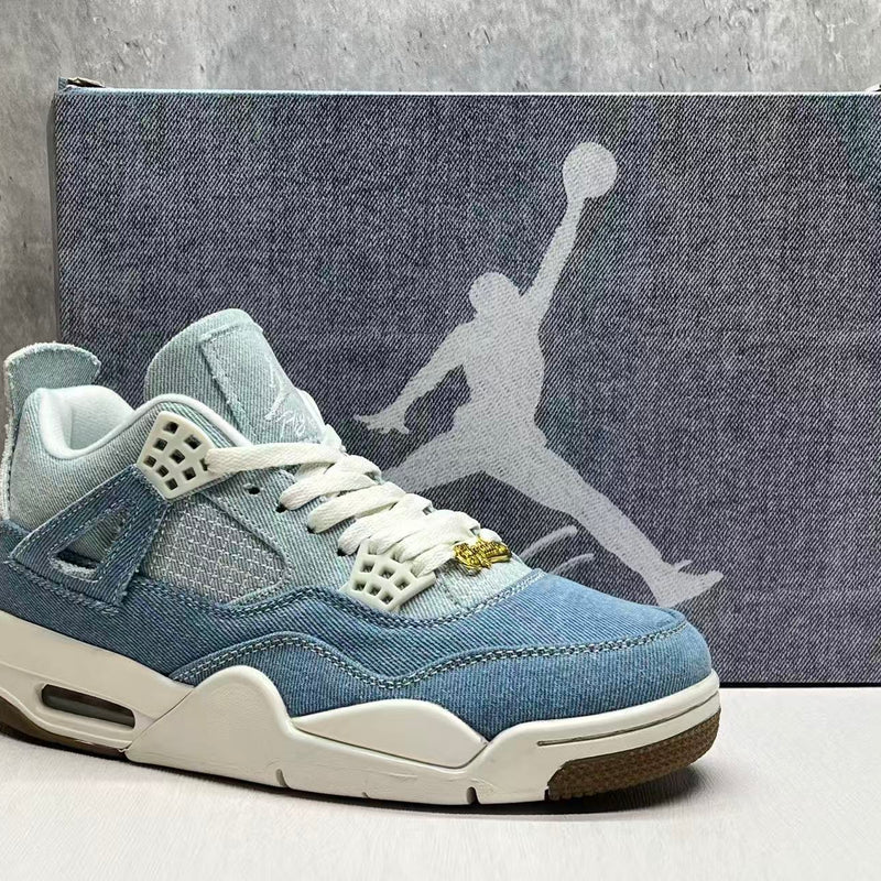 Mid Top Sneakers, Blue Colorway, Lace Up Design, Casual Gift for Sneaker Fans