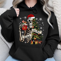 Skeleton Tree Sweater, Sorta Merry Sorta Scary Hoodie, Spooky Holiday Hoodie, Creepy Xmas Sweatshirt, Humorous Spooky Christmas Graphic Hoodie