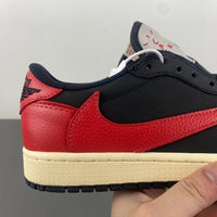 Low Top Sneakers, Black Red Colorway, Reverse Hook Design, Lace Up Design, Casual Gift for Sneaker Fans