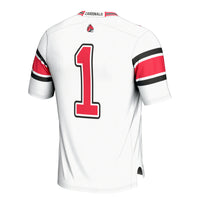 #1 Ball State Cardinals Football Jersey - White